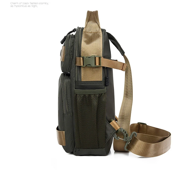 New Large Capacity Expansion Oxford Cloth Chest Bag for Men's Crossbody Bag Outdoor Multi Functional Water Splash Proof