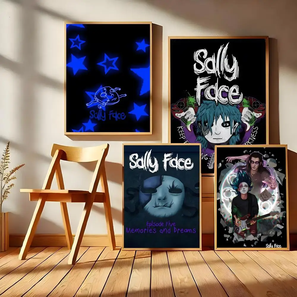 Thriller Game S-Sally FaceS Poster Matte Self-Adhesive Wall Art Print Living Room Bedroom Home Decor