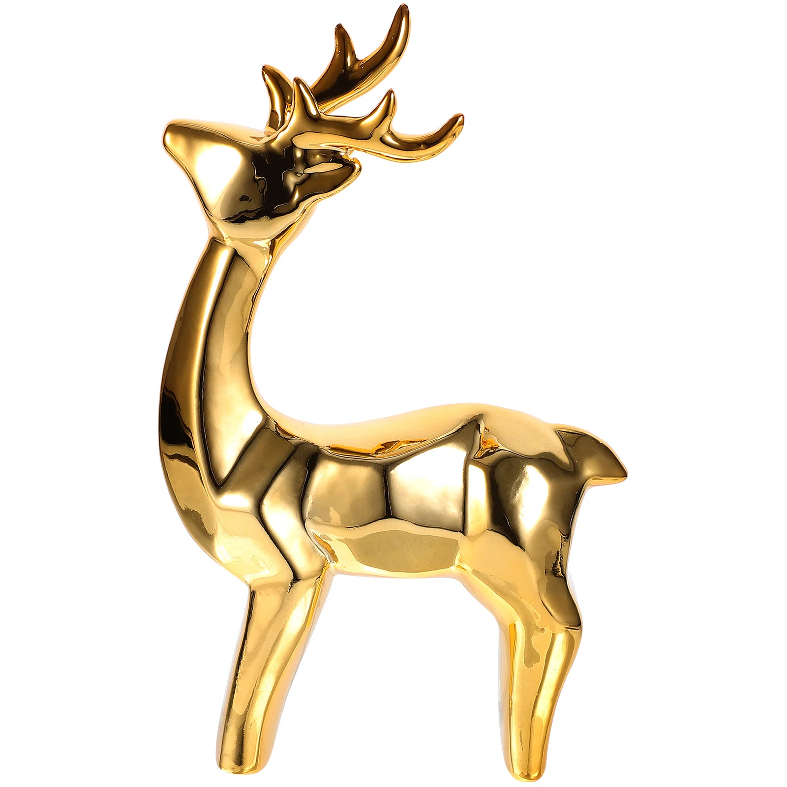 

Ceramic Deer Statues Unique Lovely Shape for Household Tabletop Decor Living Room Shelf Animal Decoration Photography Prop