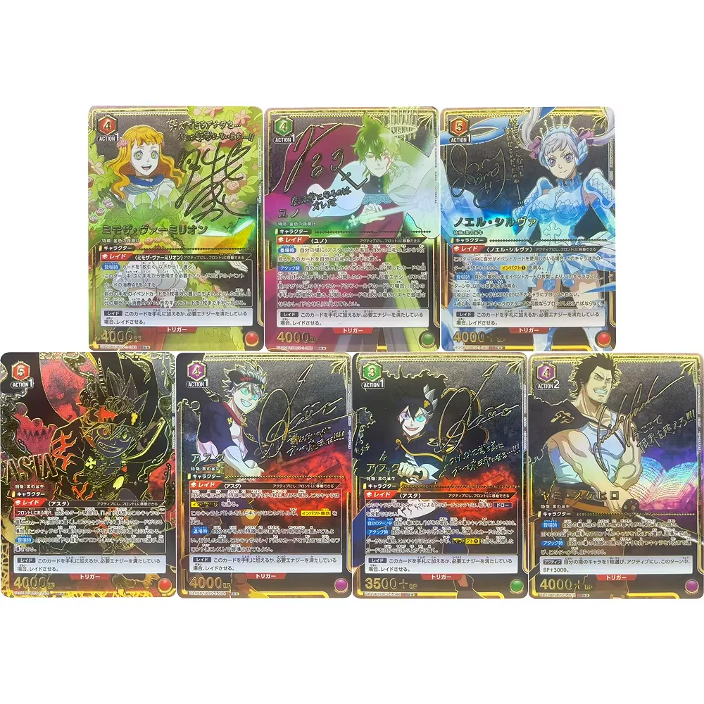 

Коллекционные карты «сделай сам» UNION ARENA, черный клевер, Аста Ноэль, Silva JPN, высокое качество, самодельная игра, аниме-карты, подарочная игрушка