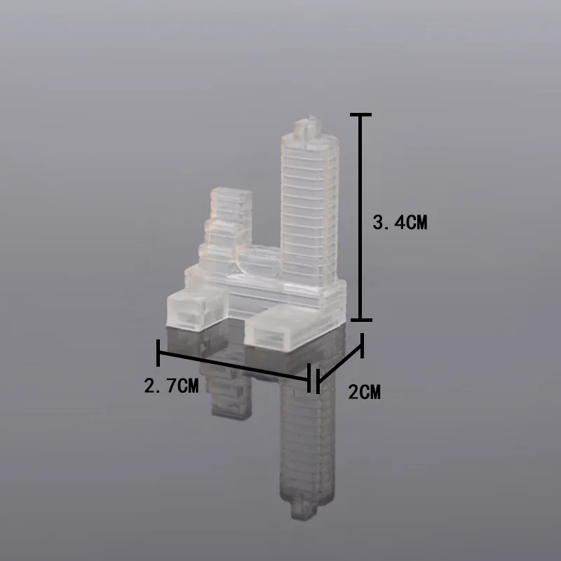 3 Stück Miniatur Maßstab 1:1000 Gebäude Haus Modell abs Architektur Sand Tisch Szene Layout Materialien Diorama Kits – Detail 7