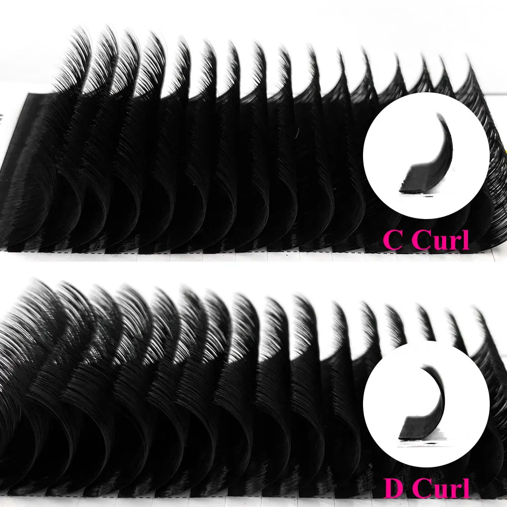 ABONNIE แต่ละคลาสสิกขนตา Cilios C/D Curl Lashes Extension รัสเซียขนตาปลอม