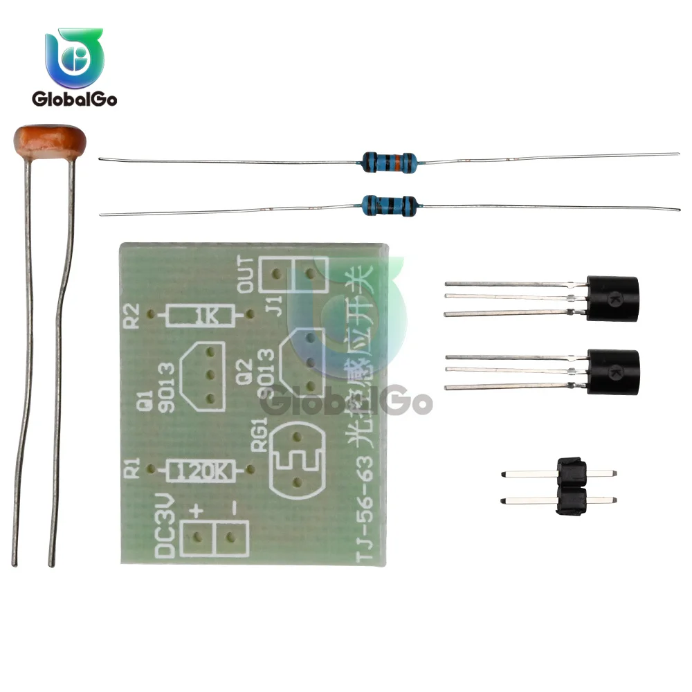 Czujnik sterowania oświetleniem przełącznik Photoswitch zestaw DIY czujnik światłoczuły moduł przełączający DIY elektroniczny zestaw szkoleniowy IC