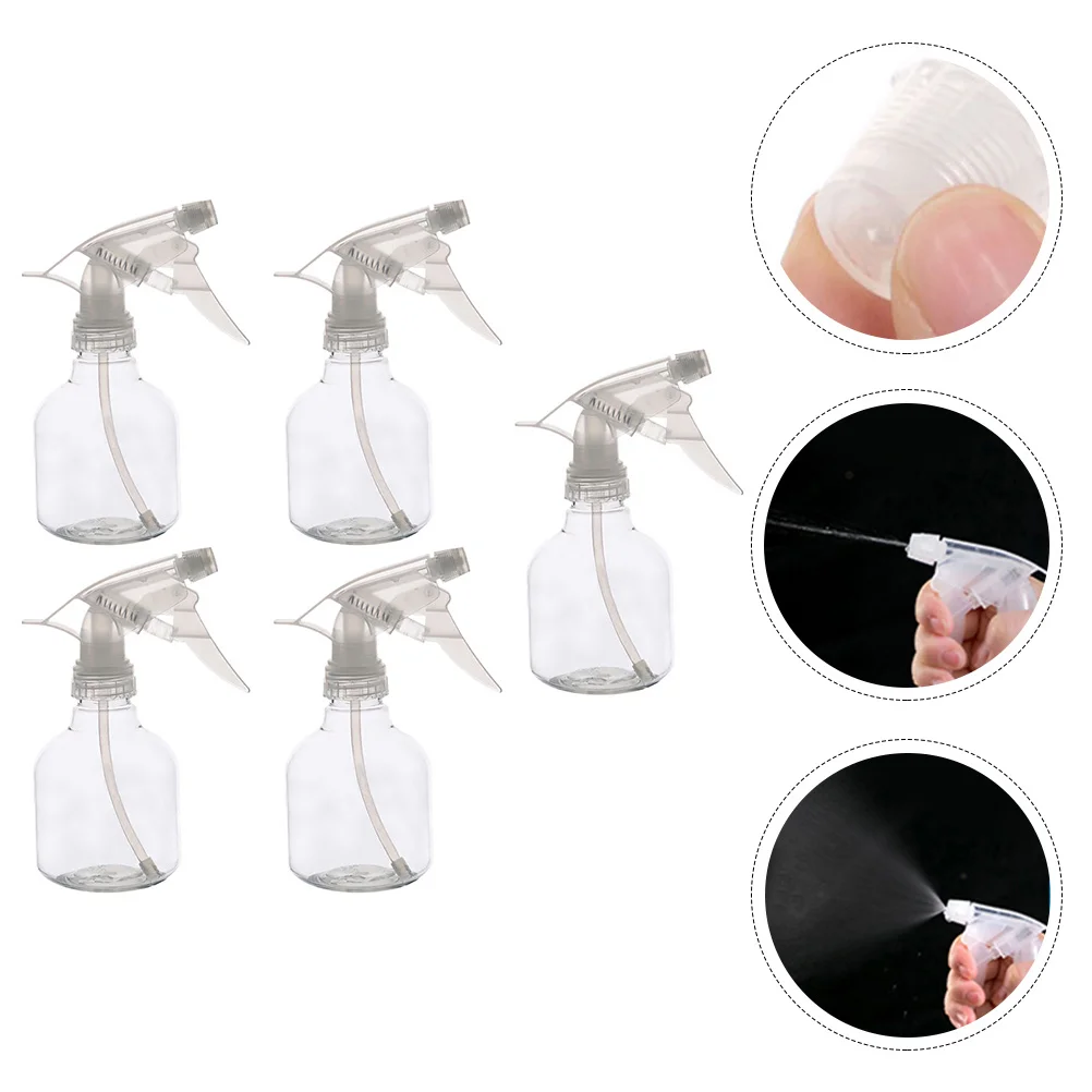 

5pcs 250Ml Spray Bottle For Hair Styling Salon Water Mister Lightweight Plastic Empty Bottle For Gardening Cleaning