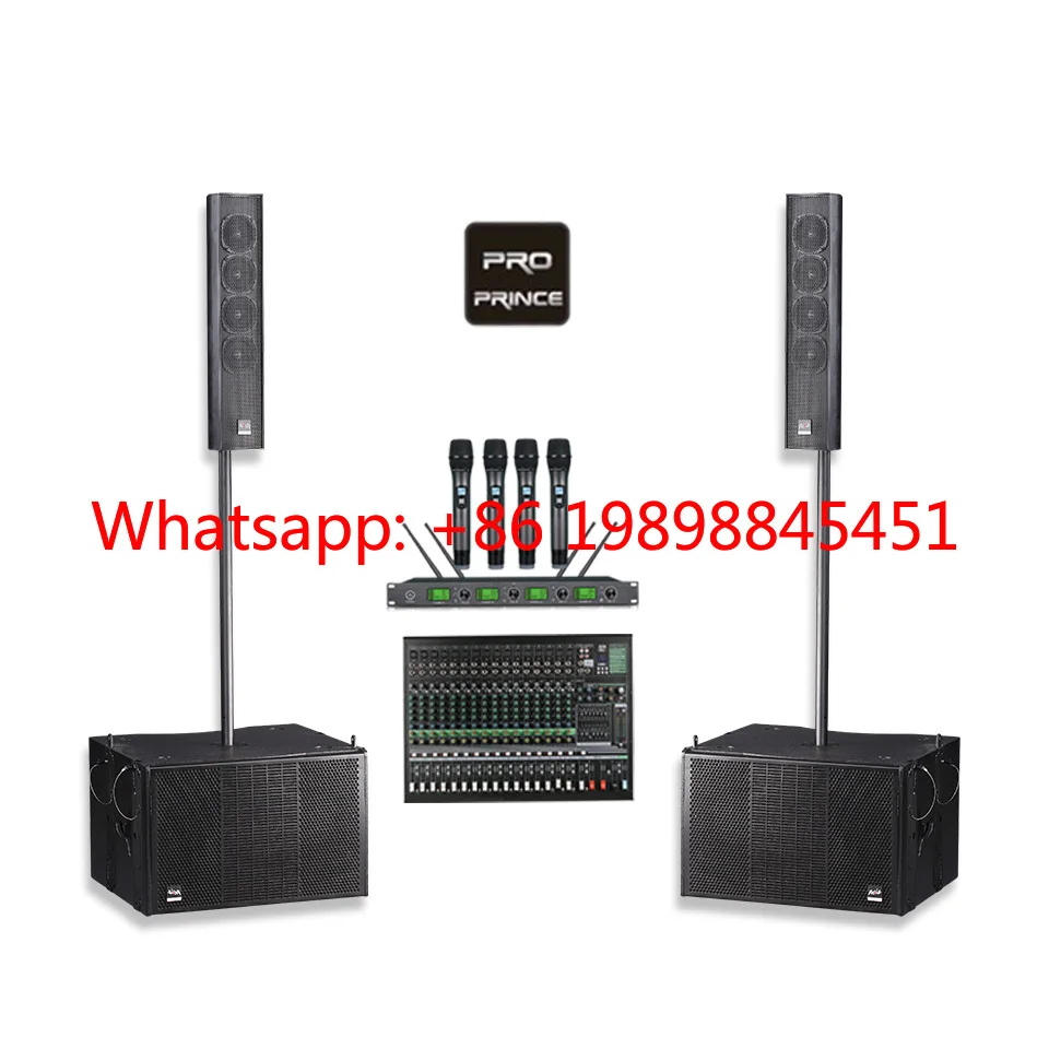 Dual 12 Inch Compact Active PA System High Quality Professional Audio Speakers