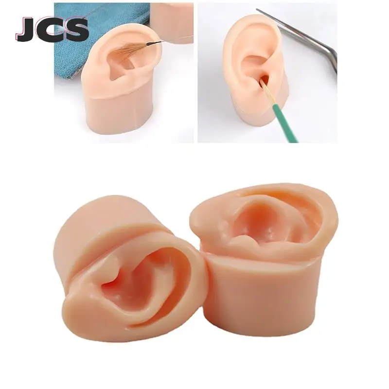 

1/2Pcs Silicone Ear Model Tattoo Puncture Practice Simulation Human Ears Body Part Display Piercing Jewelry Tattoo Model