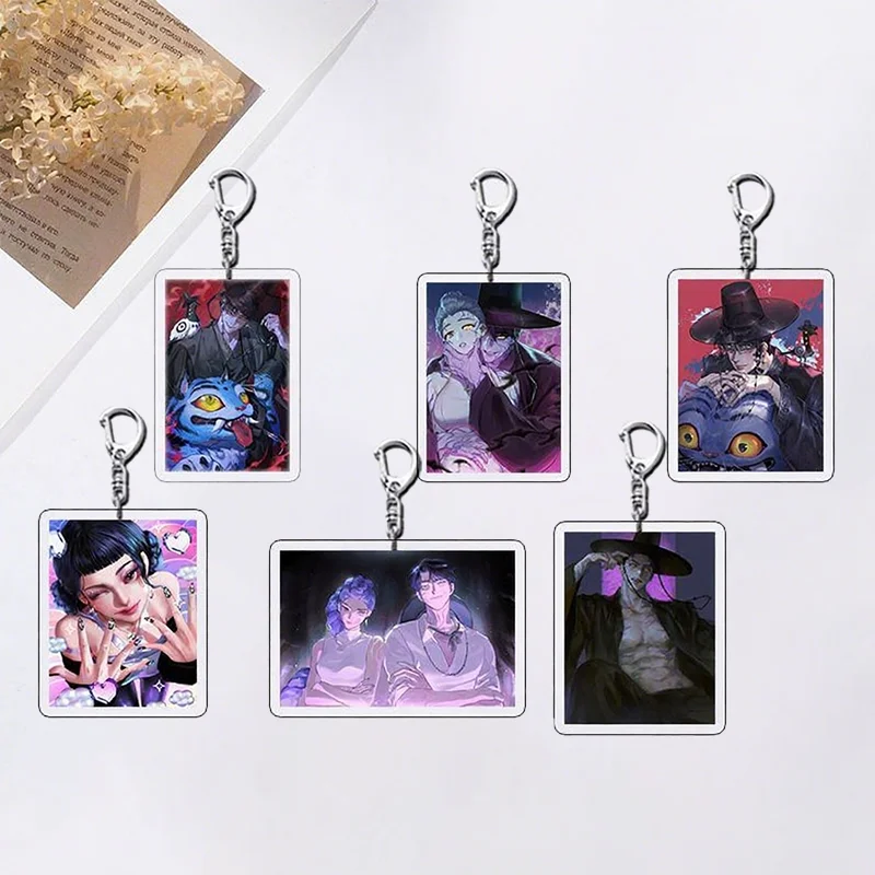

Movie K-Pop Cosplay Keychain Demon Hunters Rope Phone Chain Acrylic Keyring Pendant Key Chain Ornament Figure Accessory Gifts