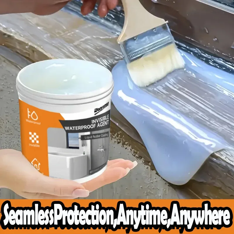 Transparent Invisible Waterproof Coating Sealant Anti-Leak Paste Glue With Brush Roof Bathroom Wall Crack Repair Adhesive