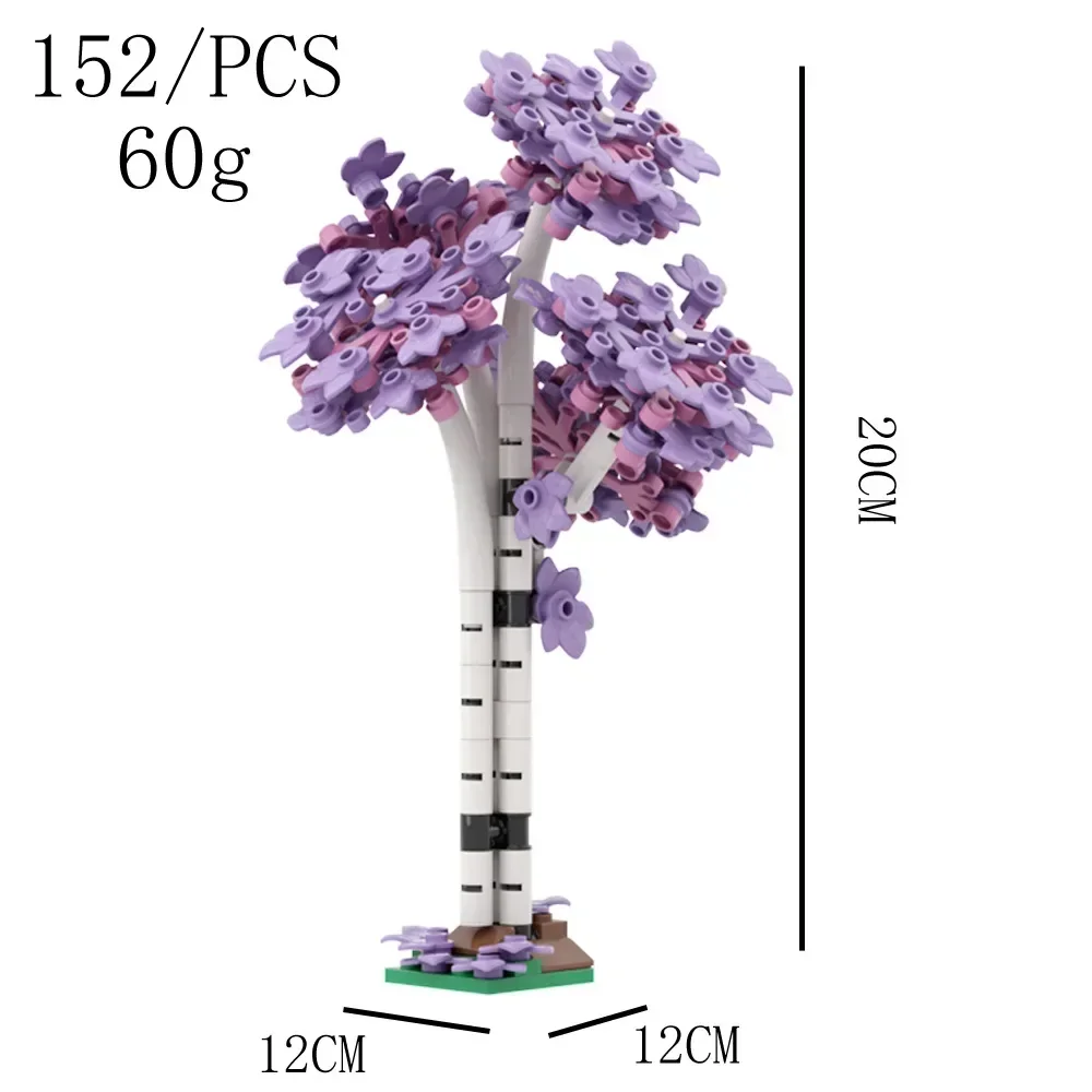 152PCS Poplar Tree Big Banyan Model Building Blocks Set Plant Scene Assembled Education Ornaments DIY Toys MOC Bricks Kids Gifts view 5