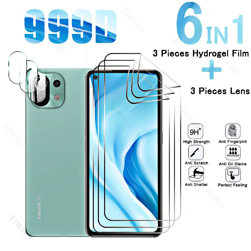 Full Cover Front Hydrogel Film for Xiaomi Mi 11 Lite 5G Safety Screen Protectors for Xiaomi 11Lite M2101K9G 6.55