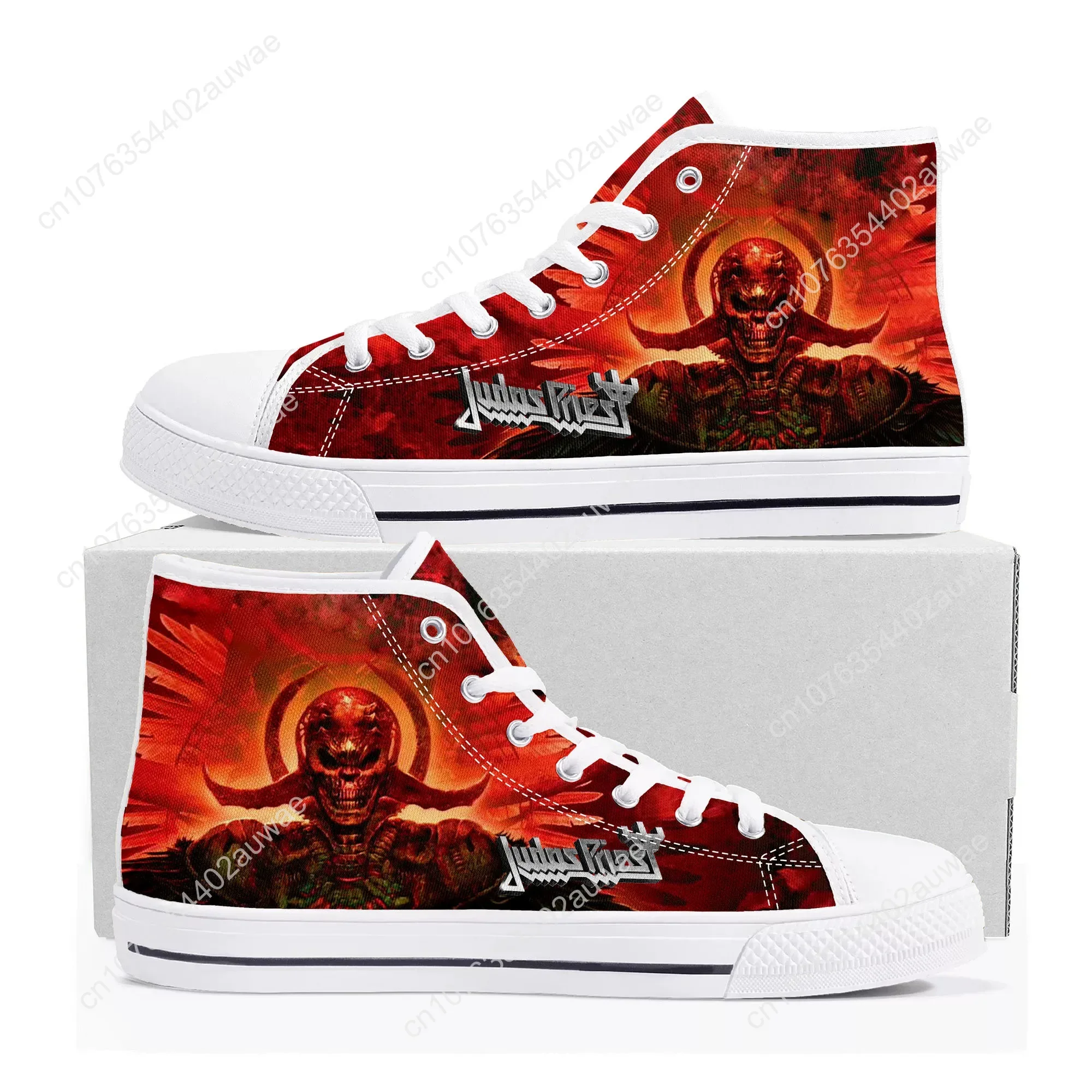 Judas Priest-zapatillas de deporte Heavy Metal Rock Band para hombre y mujer, deportivas de lona de alta calidad, informales, personalizadas, para parejas