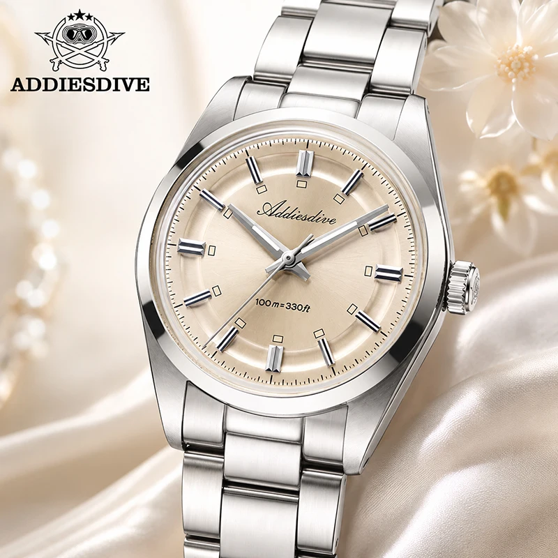 ADDIESDIVE 36mm Luxury Woman's Watches New Luxury BGW9 Super Luminous 100m Waterproof Ourdoor Sport Business Women Steel Watch