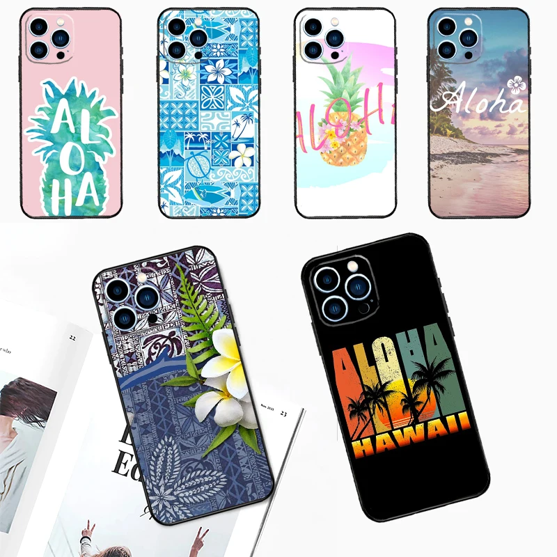 Aloha Beach Life Hawaii Phone Case For Samsung Galaxy S25 Ultra S20 S21 S22 S23 S24 Ultra Plus S9 S10 S25 FE Cover