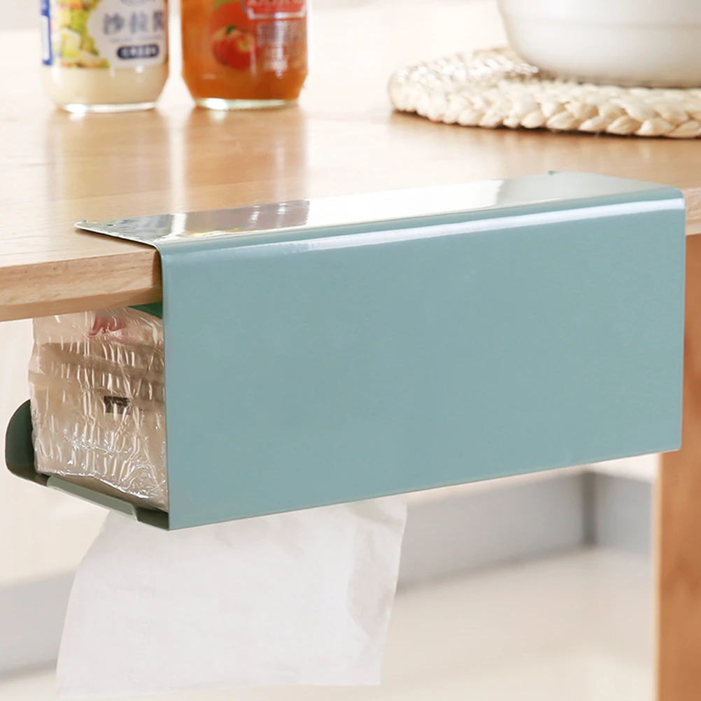 

Cabinet Mounted Paper Towel Holder Rustproof Sturdy SpaceSaving Design Fits Small Bathroom Tissue Box Iron Material LongTerm Use