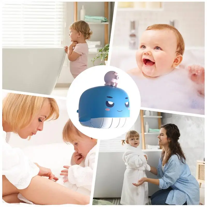 giocattoli da bagnetto per bambini Divertimento spruzzatore d'acqua elettrico per balene Forniture per vasca da bagno per Pasqua Fuori Gioca a amici Famiglia Gioco per bambini Nuoto