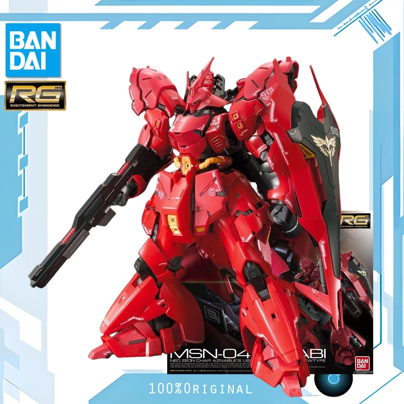 

BANDAI Anime RG 1/144 MSN-04 SAZABI Mobile Suit Gundam Model Kit Collectible Assembly Plastic Action Toys Figures Gift