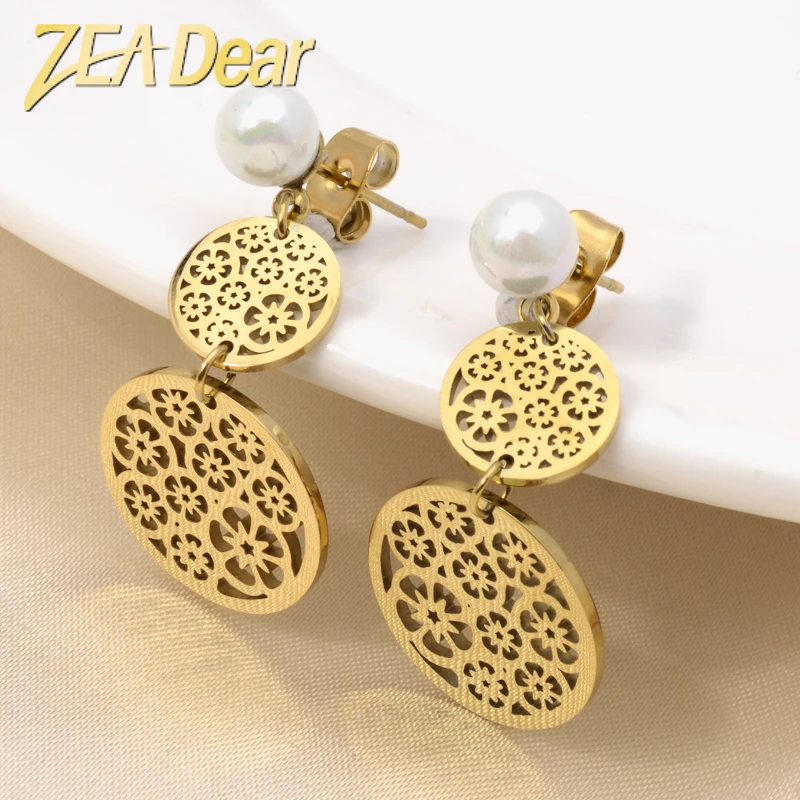 ZEADear New Creative Earrings Women Simple Fashion Gold Plated Rectangular Hollow Square  Earrings Jewelry Gift ZE-ES0007