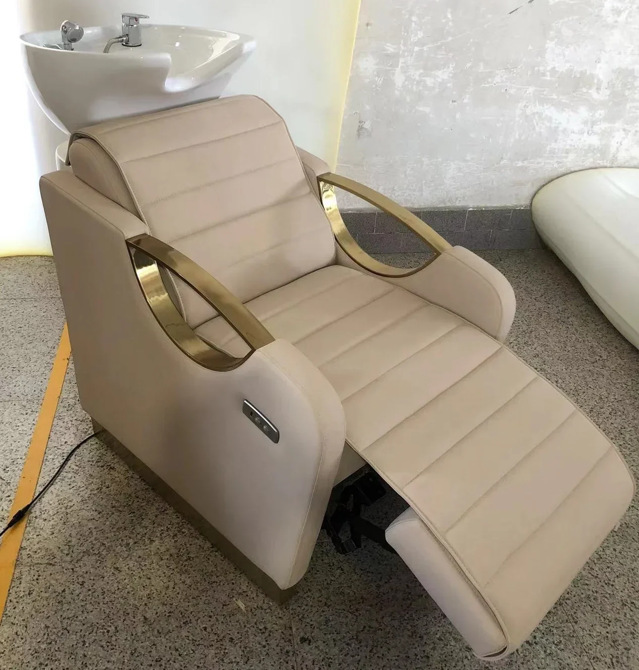 new Design Electric Hair Salon Equipment Auto Shampoo Chair with Ceramic Shampoo Bowl ZY-SC142