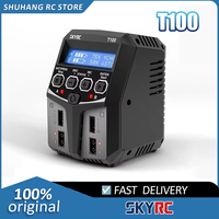 SKYRC T100 AC Dual Charger - 5A 2x50W Balance Charger, 2-4S for NiMH/NiCd/LiPo/LiFe/LiHV/Pb Battery & RC Models