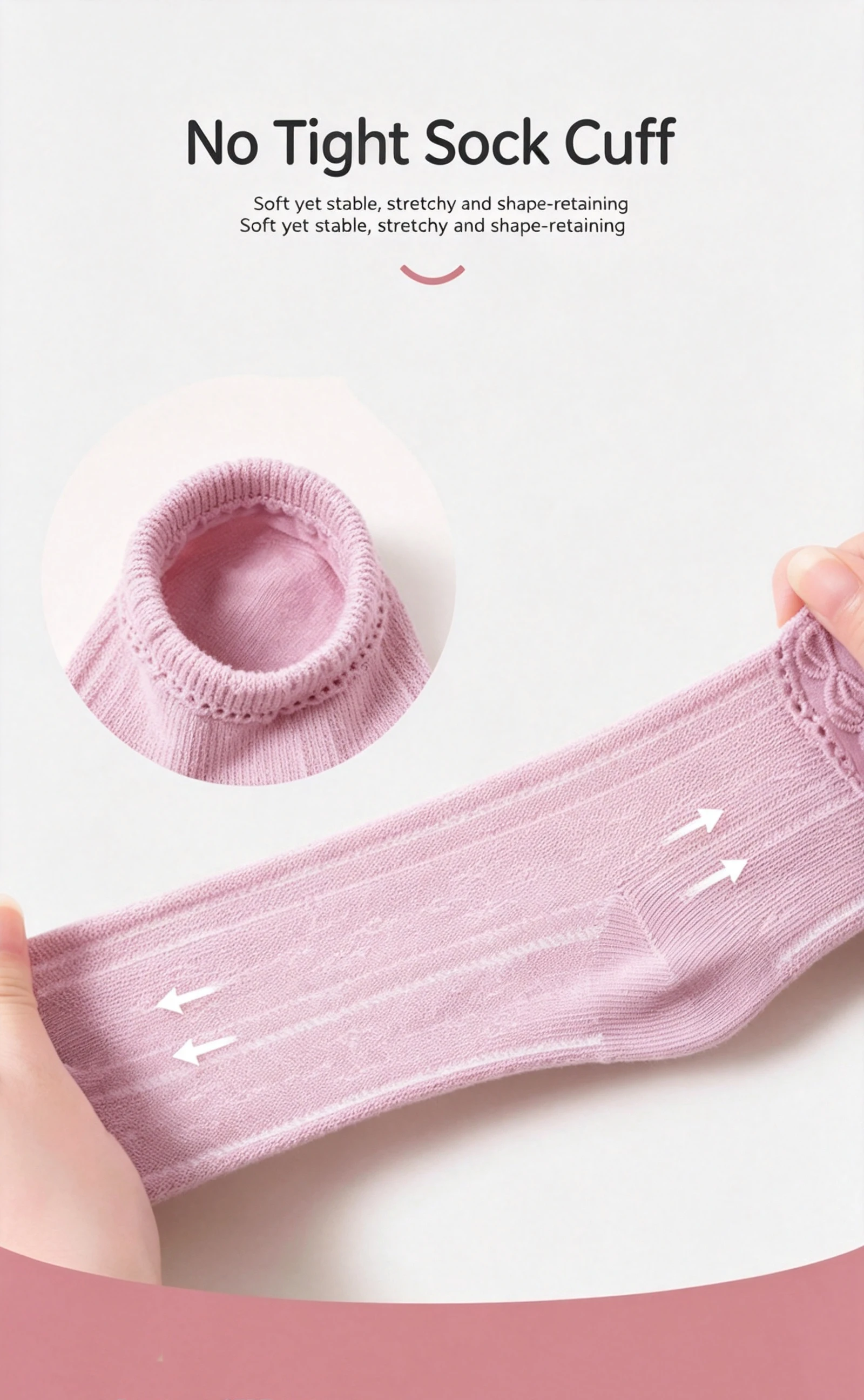 Kinder-Rüschen-Söckchen, Ganzjahres-Prinzessinnen-Socken mit weicher, dehnbarer, nicht eng anliegender Manschette für Mädchenkleider und Mary-Jane-Schuhe – Detail 5