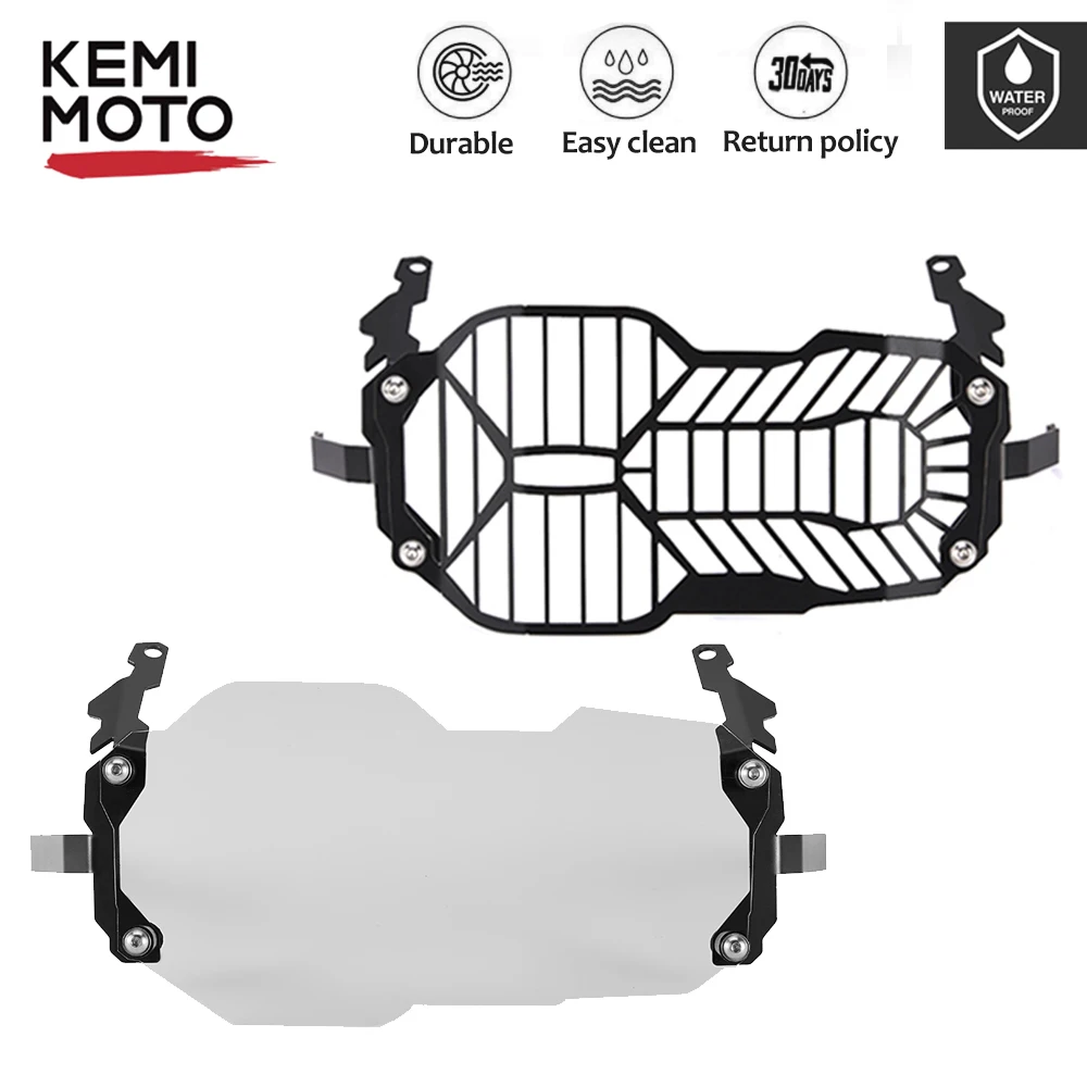 For BMW R1200GS R1250GS Front Headlight Grille Cover Light Cover Mesh R1200 ADV Adventure Grill Motorcycle Accessories KEMiMOTO