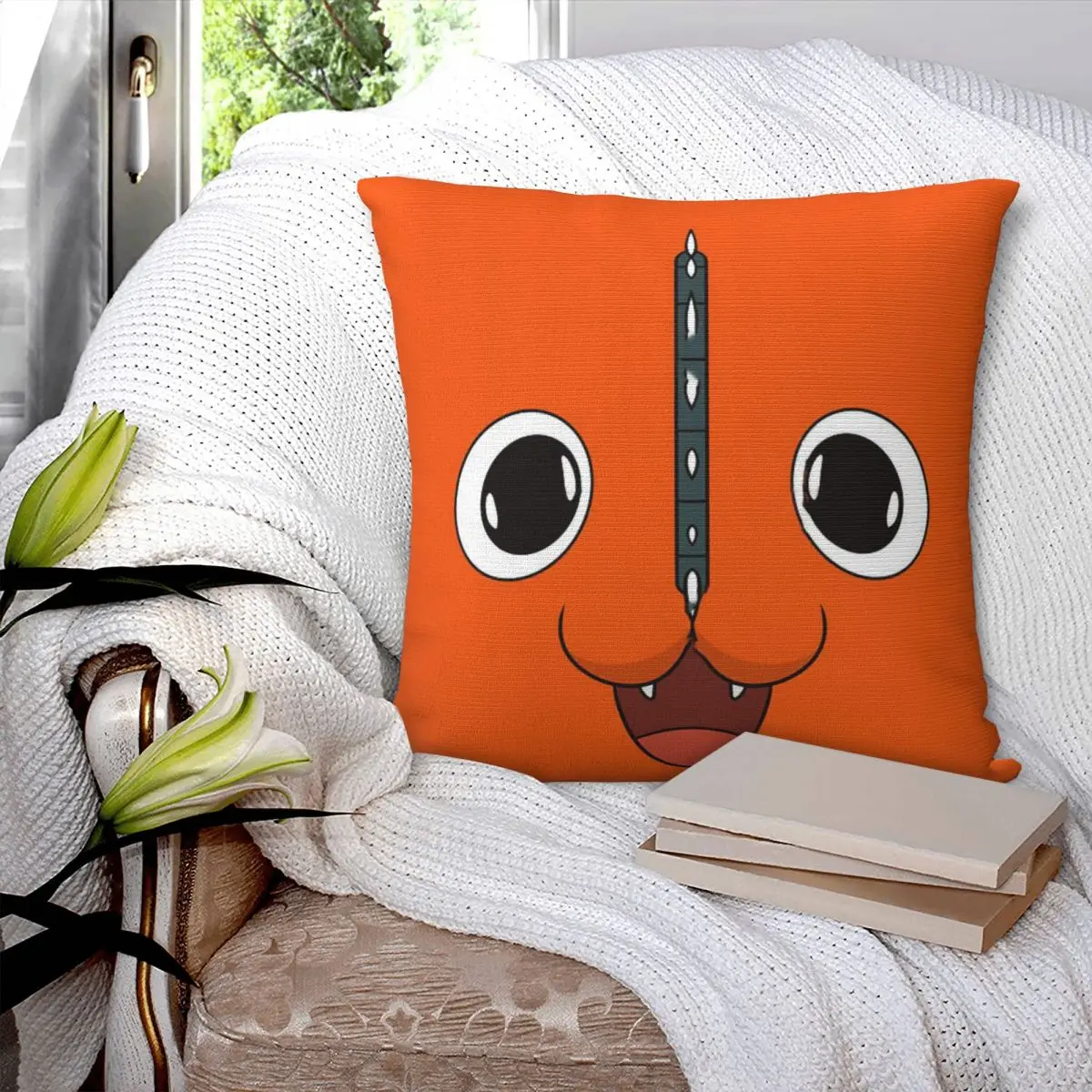 Woof Chainsaw Square Pillowcase Polyester Pillow Cover Velvet Cushion Decor Comfort Throw Pillow For Home Sofa