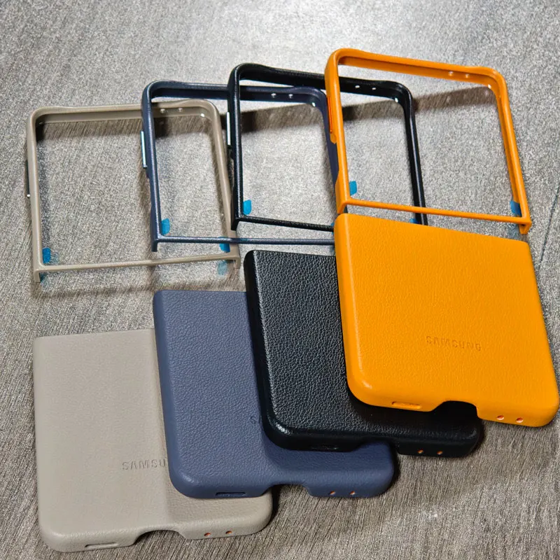 Luksusowe magnetyczne etui skórzane do Samsung Galaxy Z Flip 7 Flip7 flip7, kompatybilne z Magsafe, odporne na wstrząsy, ekologiczna skóra, ochronna osłona tylna. — zdjęcie produktu 4