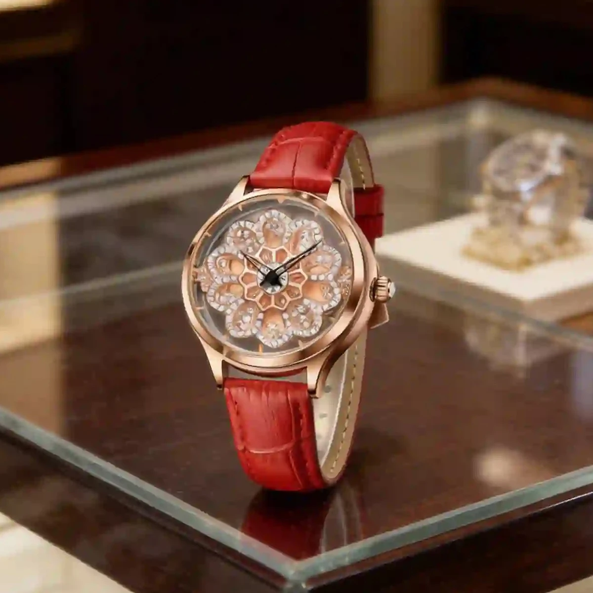 LIGE Blingbling Fashionable Women's Quartz Watch with Colorful Rhinestone Inlay Featuring an Alluring Rotatable Dial Dress Watch