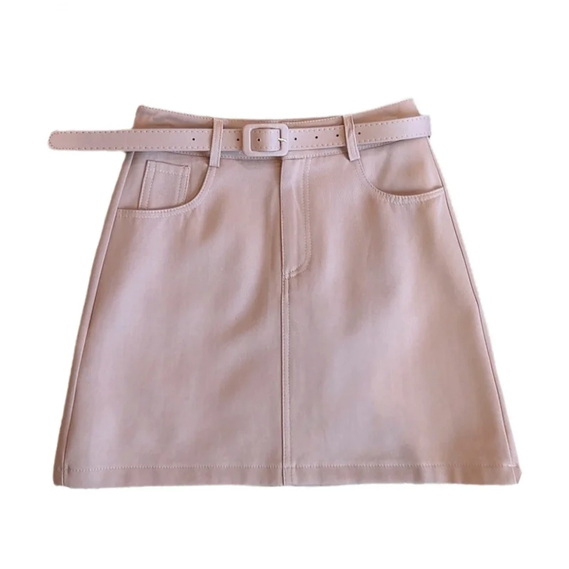2026Spring new Korean-style pink age-reducing high-waistedaWomen's versatile slim-fit pencil skirt