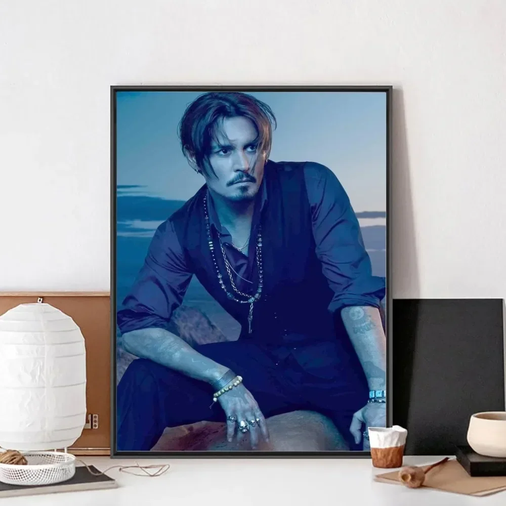 Actor Johnny Depp  Poster No Framed Poster Kraft Club Bar Paper Vintage Poster Wall Art Painting Bedroom Study Stickers