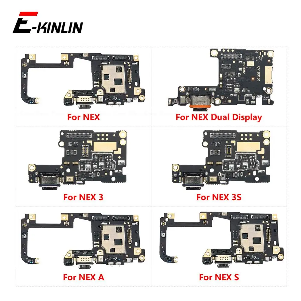 Power Charging Connector Plug Port Dock Board Microphone Flex Cable For Vivo NEX Dual Display 3 3S A S