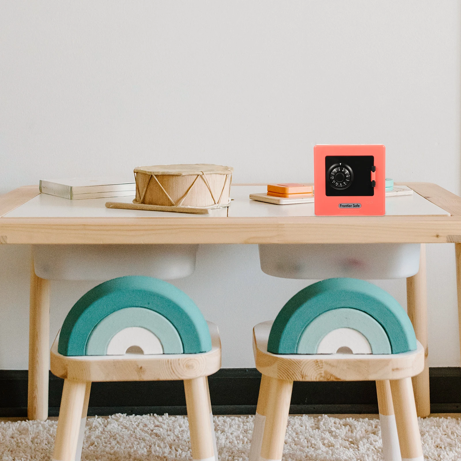 Plastic Children Mini Strongbox Password Lock Safe Small Money Box Desktop Storage Organizer Kids Money Container