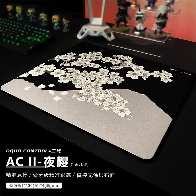 X-Raypad AC2 Aqua Gaming Mouse Pad Esports Gamer Mousepad Sakura Deskmat with Durable Stitched Edge Fps Csgo Rough Keyboard Mat
