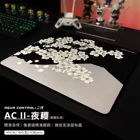 X-Raypad AC2 Aqua Gaming Mouse Pad Esports Gamer Mousepad Sakura Deskmat with Durable Stitched Edge Fps Csgo Rough Keyboard Mat