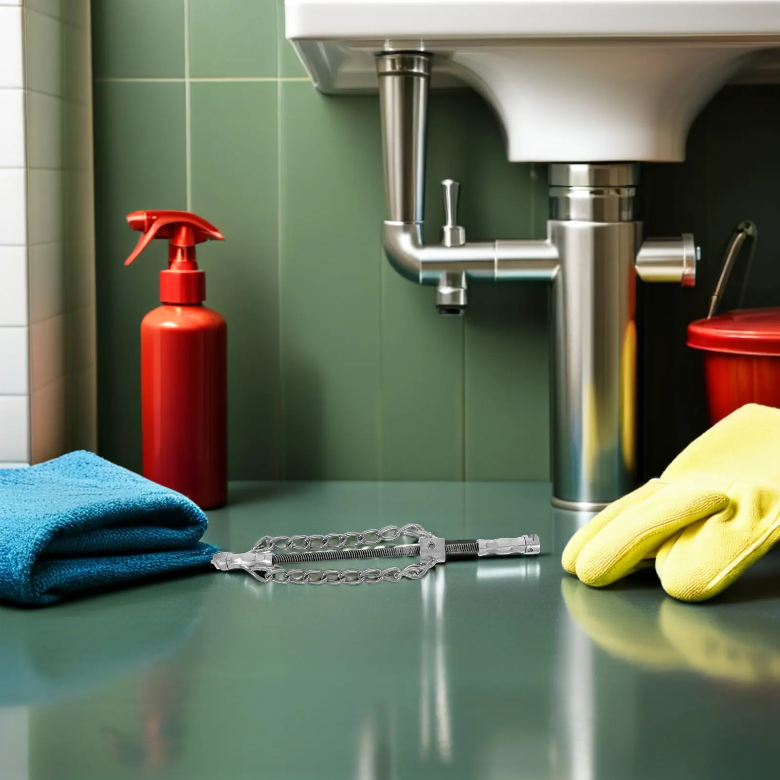 

Drain Chain Descaler Heavy Duty Flexible Shaft Tool Multipurpose Pipeline Clog Remover Kitchen Bathroom Sewer Cleaning Chain