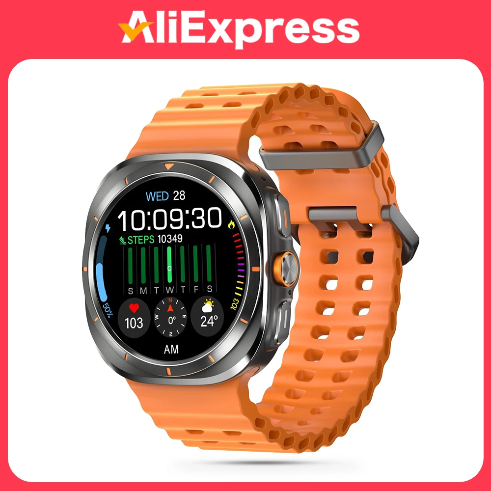 

Новые умные часы 7, ультра для мужчин и женщин, HD AMOLED-экран, многофункциональный спортивный фитнес-трекер, водонепроницаемые умные часы для здоровья IP68.