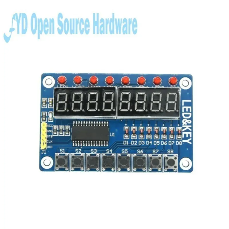 1pcs TM1638 Module Key Display For AVR New 8-Bit Digital LED Tube 8-Bit