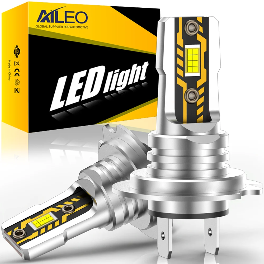 AILEO H7 LED Headlight Bulbs LED H7 2Pcs 6500K 4300K 25000LM Fanless Car Headlight Bulbs