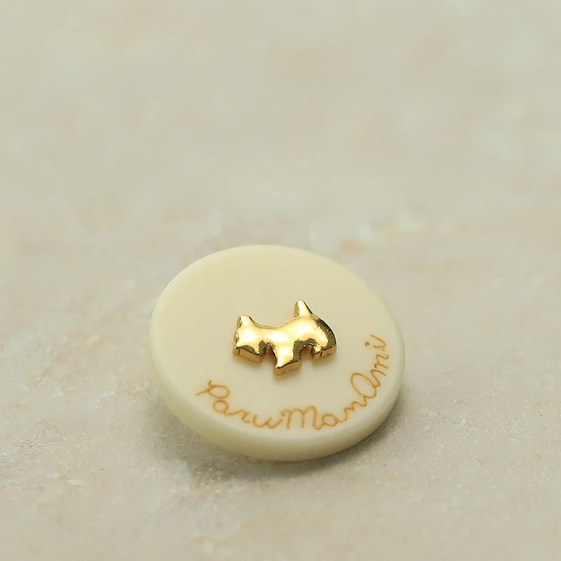 10pcs Cartoon Puppy Buttons 15/20/25mm Round Resin+metal Shank Buttons Clothing Sewing Accessories