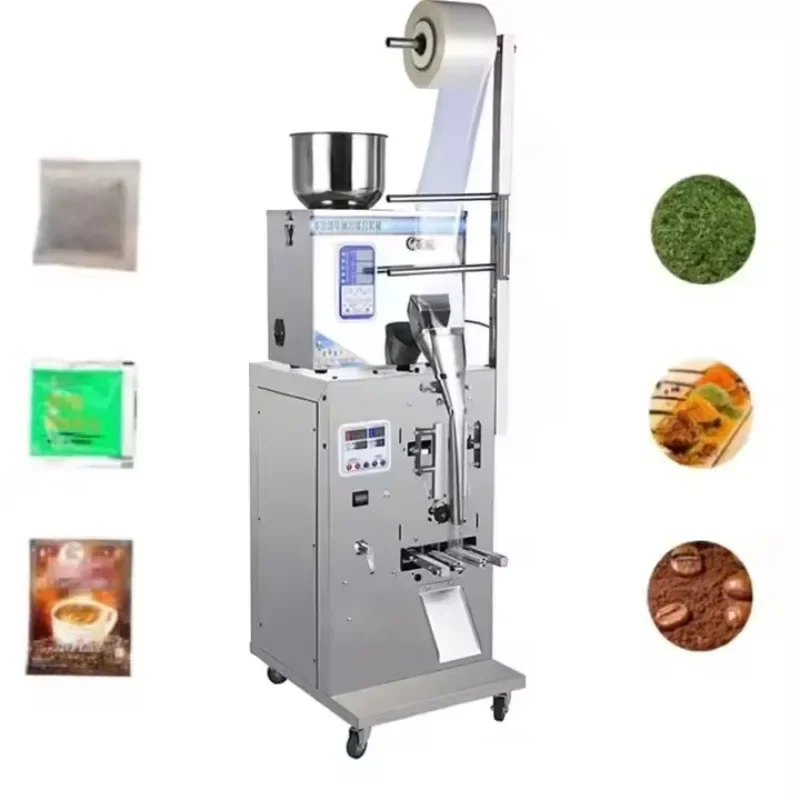 Multi- Function Vertical Automatic Power Rice Tea Grain Pepper Bean Flour Food Pouch Bag Weight Filling Sealing Packing Machine