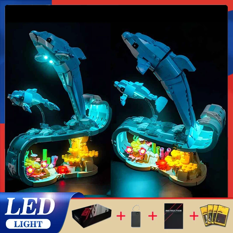 Hochwertiges DIY-LED-Licht-Set für Lego 31385 Schöne Delfine (nur LED-Licht, ohne Blockmodell) – Bringen Sie Ihre Kreationen zum Leuchten