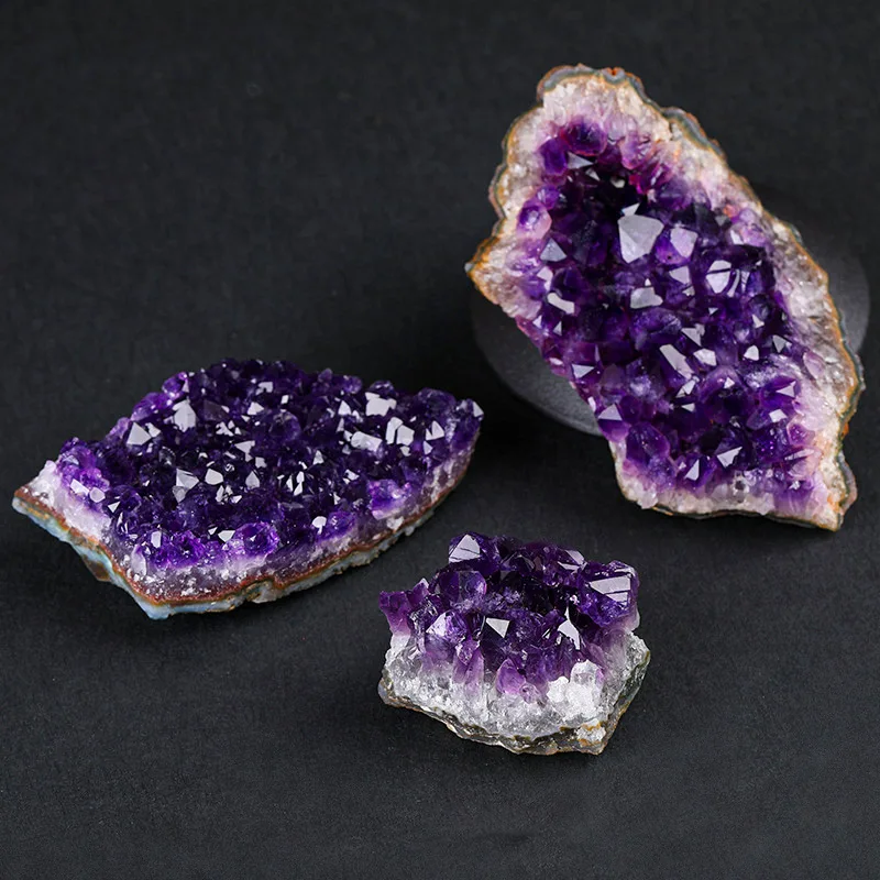 Natural Amethyst Cluster Raw Stone Energy Purification & Spiritual Healing Crystal OrnamentCalm Healing Home Decor