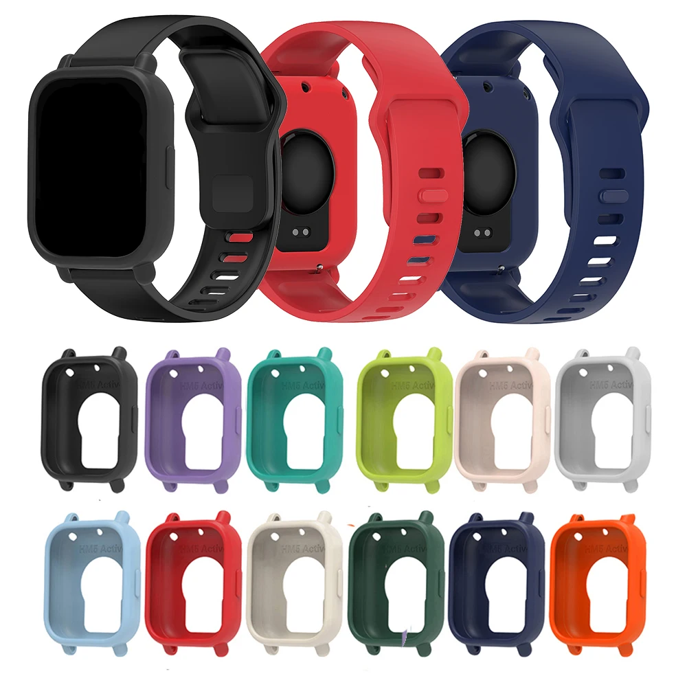 シリコン保護ケース Redmi Watch 5 アクティブ/ライト用プロテクターシェルフレームバンパーカバー
