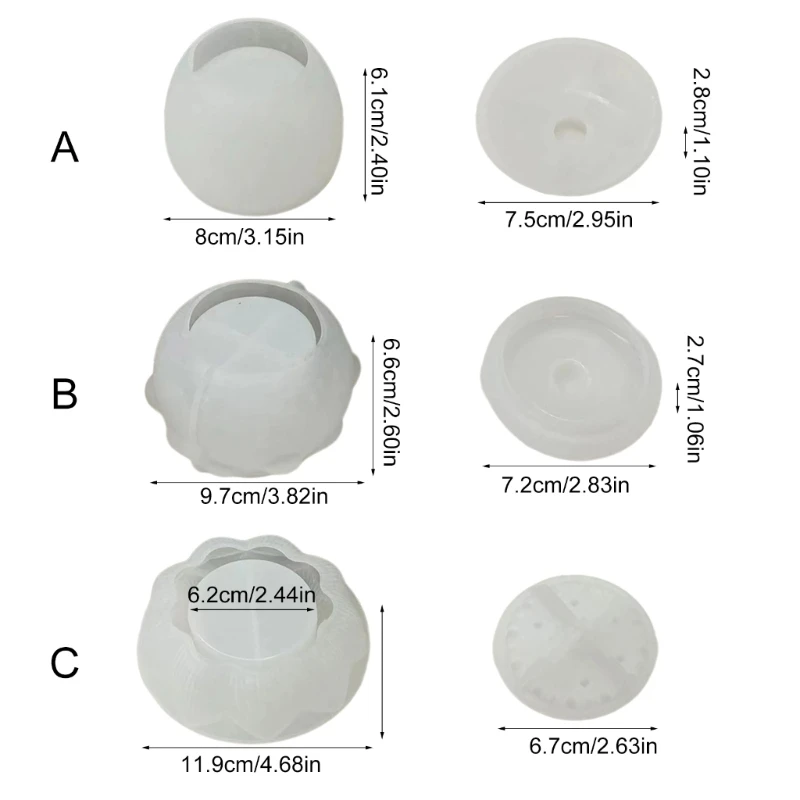 Cajas almacenamiento únicas que crean moldes silicona transparente con tapa para amantes manualidades