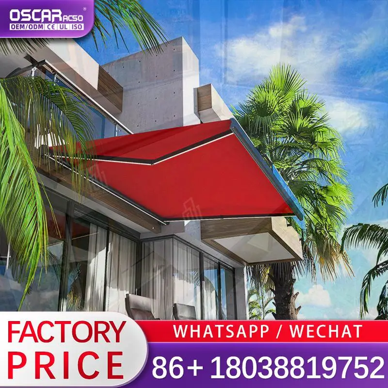 Fixed Removable Folding Arm Window Awnings French Style for Patio Balcony Outdoor Retractable Awning