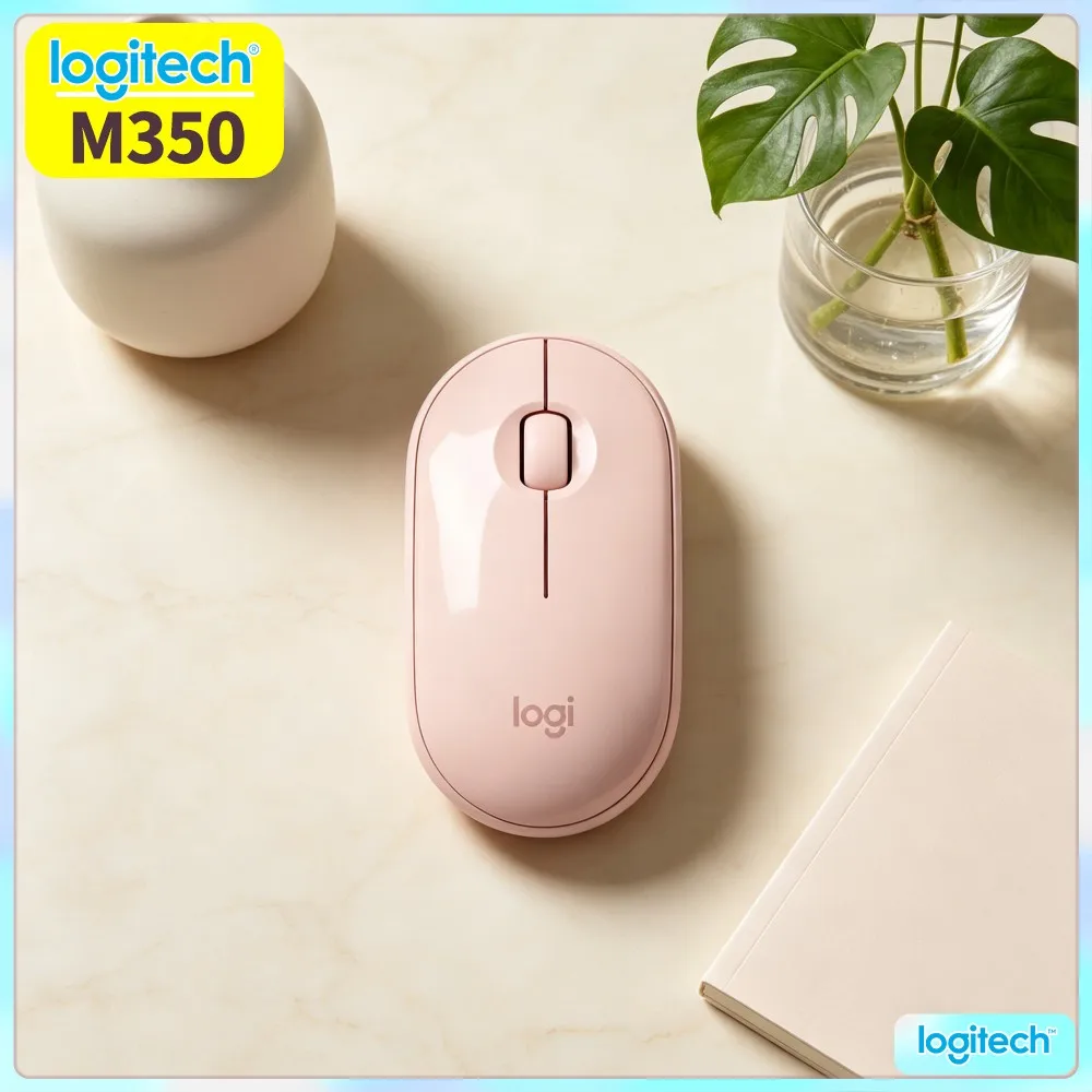 Logitech M350 PEBBLE Dual Mode Travel Friendly Wireless Mouse 2.4G Bluetooth For Laptop PC Tablet Home Daily Work