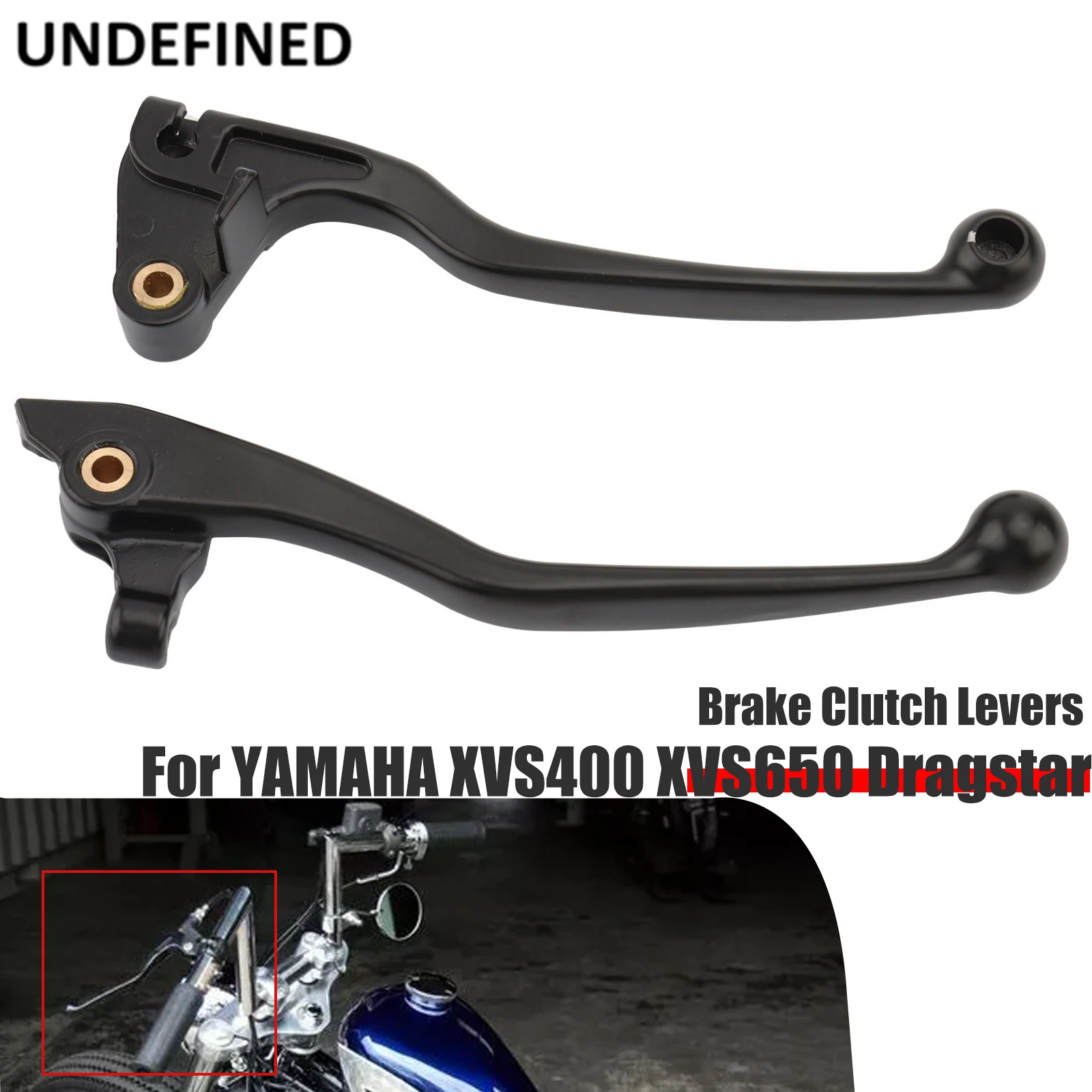 Brake Clutch Levers For Yamaha V-Star XVS400 Drag Star 1996-2002 XVS650 Dragstar 1997-2002 Motorcycle Black Aluminum