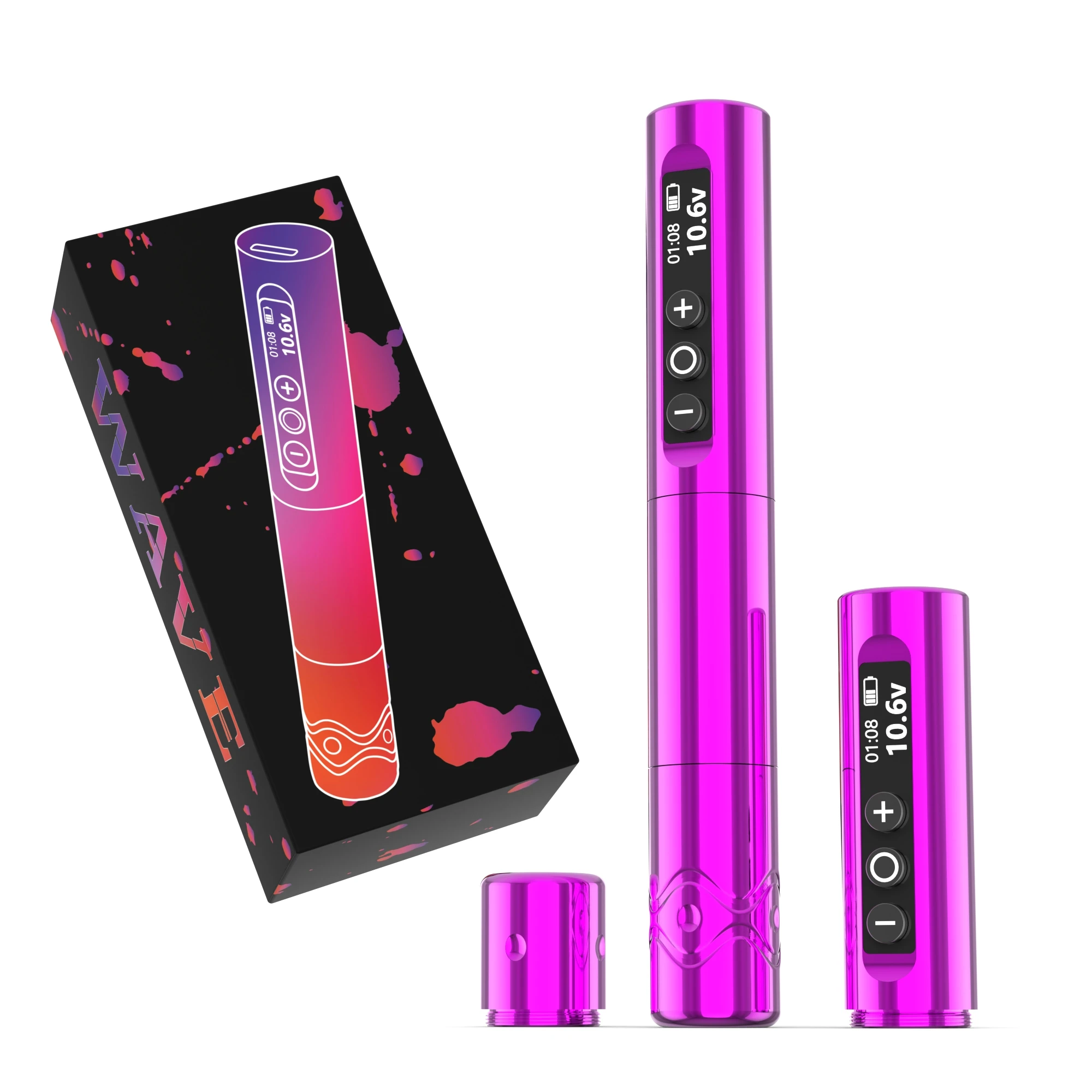 New Wave Wireless Tattoo Pen Rotary Tattoo Pen Coreless Motor Power Battery 1000mAh Fast Charge Stroke 2.6mm For Tattoo Artists