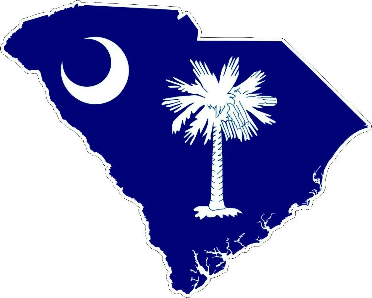

Sticker car moto map flag vinyl outside wall decal macbbook south carolina usa