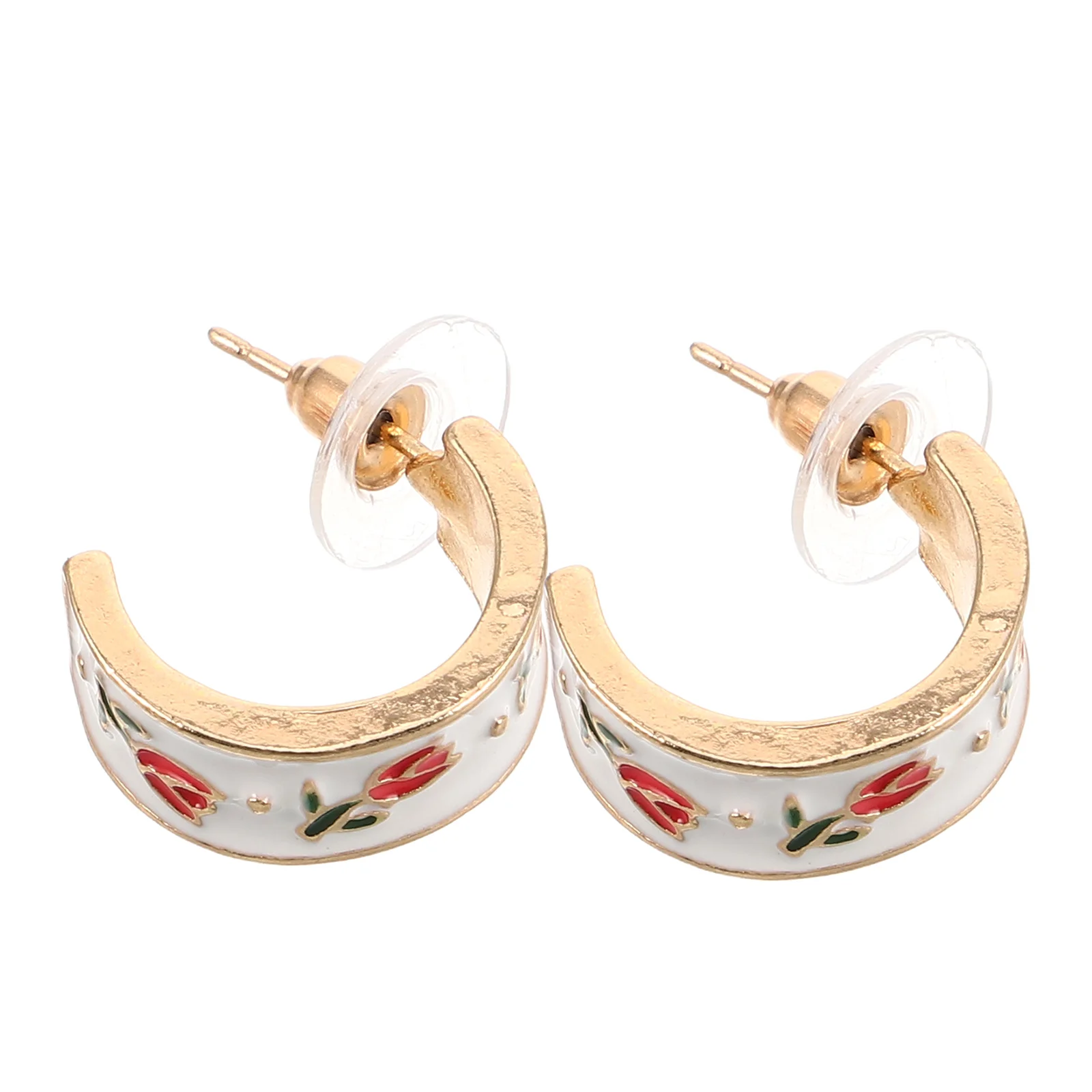 

Tulip Earrings Vintage Zinc Alloy Lightweight Women Statement Earrings Accessories Elegant Ear Piercing Studs Design